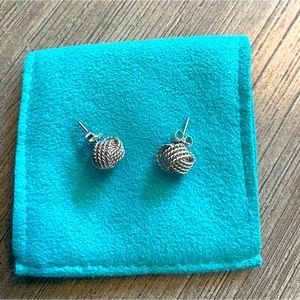 Authentic Tiffany & Co Twist Knot Earrings in sterling silver
